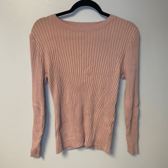 Pink Stripped Sweater by H&M size Large - Picture 1 of 5